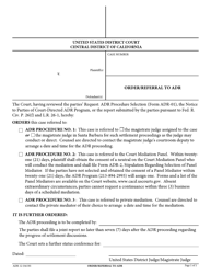 Form ADR-12 Order/Referral to Adr - California