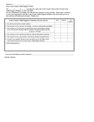 Document preview: Form 700-012 Cook County Child Support Customer Service Survey - Cook County, Illinois