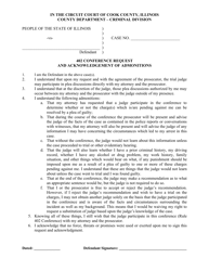 Document preview: 402 Conference Request and Acknowledgement of Admonitions - Cook County, Illinois