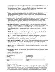 Residential Lease Agreement - Cuyahoga County, Ohio, Page 4