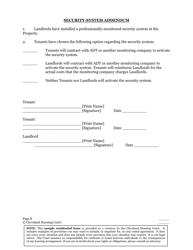 Residential Lease Agreement - Cuyahoga County, Ohio, Page 8