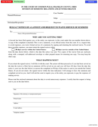 Document preview: Form E9695 Rule 4.7 Notice of a Lawsuit and Request to Waive Service of Summons - Franklin County, Ohio