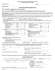 Document preview: Form CL-0029-1906 Application for Criminal Indigent Status - Volusia County, Florida