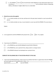 Form CL-0570-1712 Petition and Affidavit Seeking Ex Parte Order Requiring Involuntary Examination - Volusia County, Florida, Page 2
