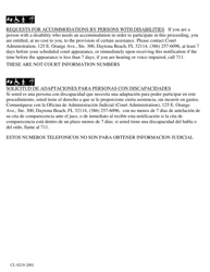 Form CL-0219-2001 Statement of Claim - Volusia County, Florida, Page 3