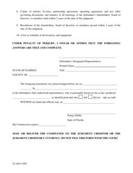 Form CL-0814-1809 Fact Information Sheet Business Entity - Volusia County, Florida, Page 3
