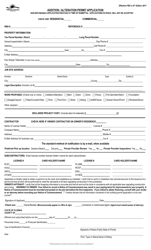 Addition / Alteration Permit Application - Volusia County, Florida