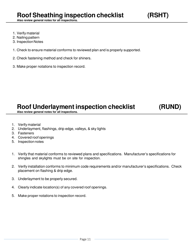 One and Two Family Dwelling Inspection Checklist - Volusia County, Florida, Page 11
