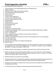 One and Two Family Dwelling Inspection Checklist - Volusia County, Florida, Page 16