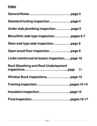 One and Two Family Dwelling Inspection Checklist - Volusia County, Florida, Page 2