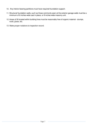 One and Two Family Dwelling Inspection Checklist - Volusia County, Florida, Page 7