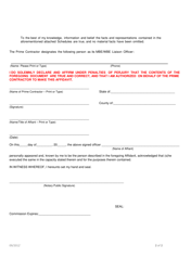 Schedule D Affidavit of Prime Contractor: Compliance Plan Regarding Mbe&amp;wbe Utilization - City of Chicago, Illinois, Page 2