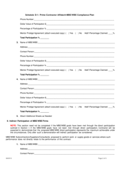 Schedule D-1 Affidavit of Prime Contractor: Compliance Plan Regarding Mbe/Wbe Utilization - City of Chicago, Illinois, Page 2