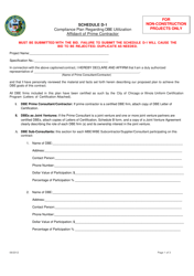 Schedule D-1 Affidavit of Prime Contractor: Compliance Plan Regarding Dbe Utilization - City of Chicago, Illinois