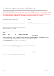 Schedule D-1 Affidavit of Prime Contractor: Compliance Plan Regarding Dbe Utilization - City of Chicago, Illinois, Page 3