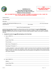 Document preview: Schedule D-3 Task Order Services Contracts: Compliance Plan for Dbe Commitment Affidavit of Prime Contractor - City of Chicago, Illinois