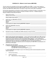 Document preview: Schedule B Affidavit of Joint Venture (Mbe/Wbe) - City of Chicago, Illinois