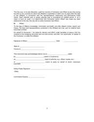 Affidavit for Diversity Credit - City of Chicago, Illinois, Page 3