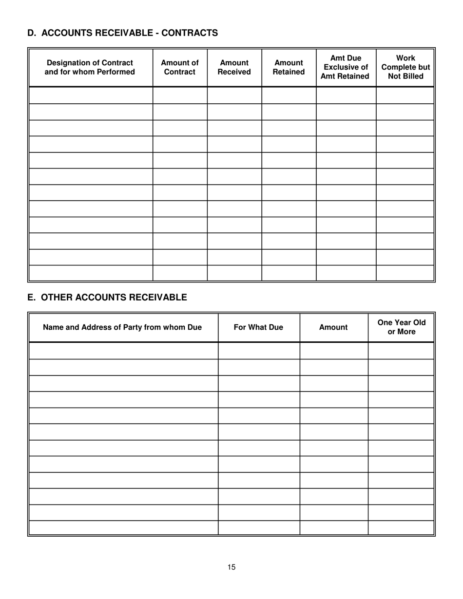 Contractors Statement of Experience and Financial Condition - City of Chicago, Illinois, Page 22