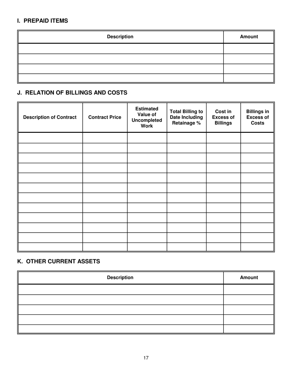 Contractors Statement of Experience and Financial Condition - City of Chicago, Illinois, Page 24