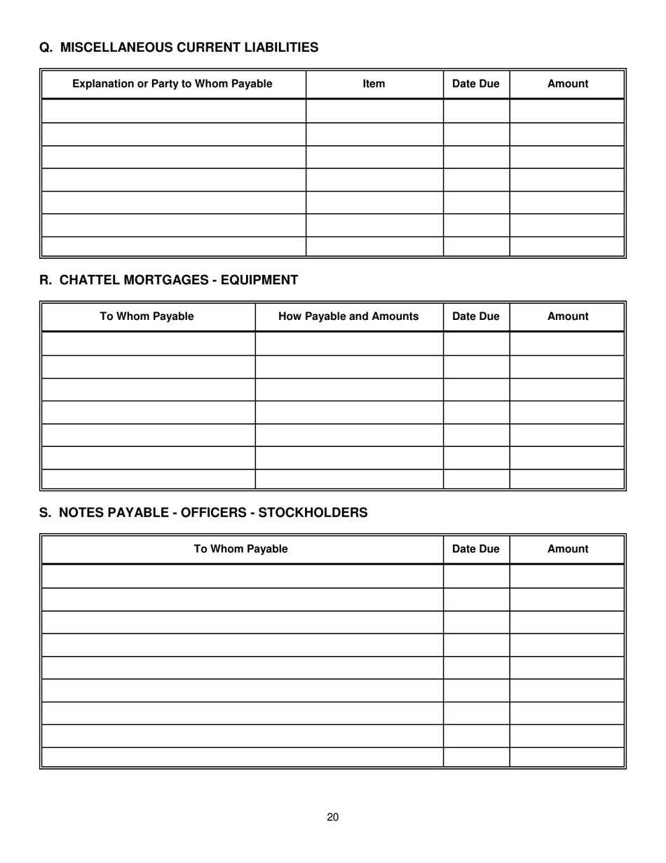 Contractors Statement of Experience and Financial Condition - City of Chicago, Illinois, Page 27