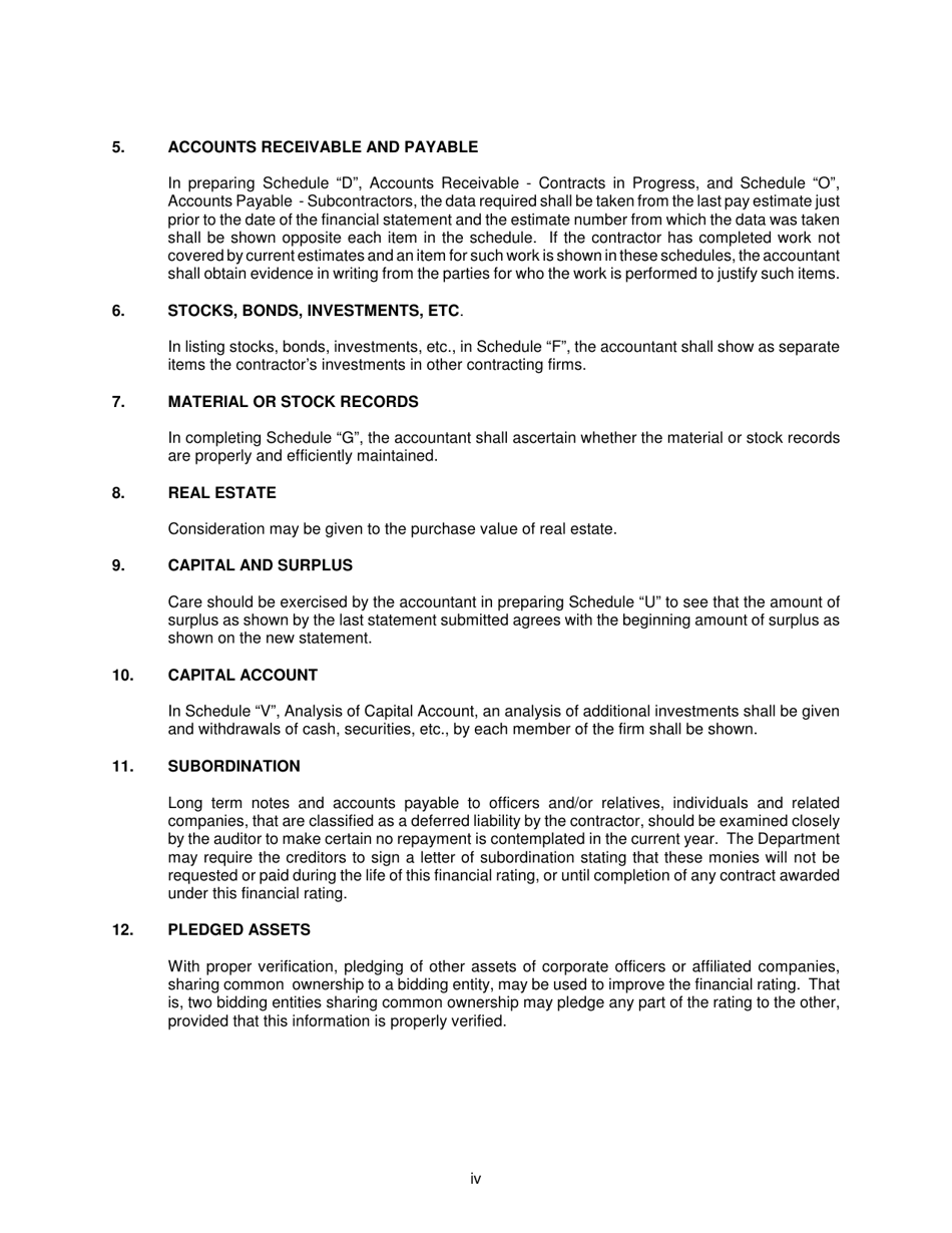Contractors Statement of Experience and Financial Condition - City of Chicago, Illinois, Page 5