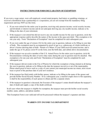 Individual Declaration of Exemption - City of Warren, Ohio, Page 2