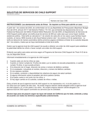 Document preview: Formulario DCSS0055 SPA Solicitud De Servicios De Child Support - California (Spanish)