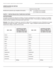 Document preview: Formulario DCSS0053 SPA Verificacion De Visitas - California (Spanish)