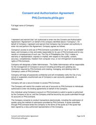 Phlcontracts Consent and Authorization Agreement - City of Philadelphia, Pennsylvania, Page 4