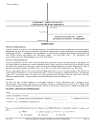 Form G-06 Notice of Change of Attorney Business or Contact Information - California