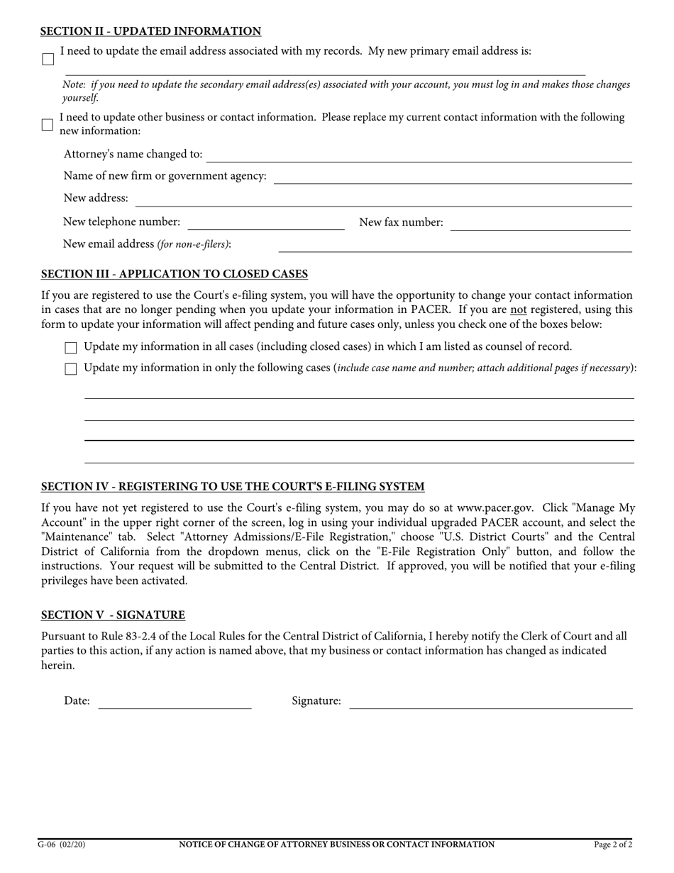 Form G-06 - Fill Out, Sign Online and Download Fillable PDF, California ...