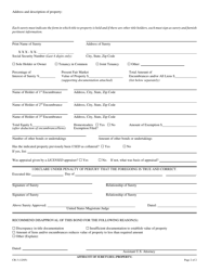 Form CR-3 Affidavit of Surety(Ies) (Property) - California, Page 2