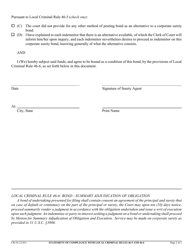 Form CR-54 Statement of Compliance With Local Criminal Rules 46-5 and 46-6 - California, Page 2