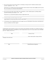 Form CV-60 Request to Proceed in Forma Pauperis With Declaration in Support - California, Page 2