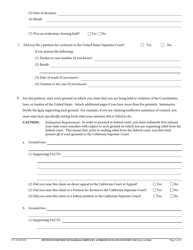 Form CV-69 Petition for Writ of Habeas Corpus by a Person in State Custody - California, Page 5