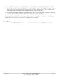 Form CV-88E Notice of Filing of Claim of Exemption (Wage Garnishment - F.r.c.p. Rule 64) - California, Page 2