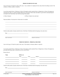 Form CV-88F Notice of Hearing on Claim of Exemption (Wage Garnishment - F.r.c.p. Rule 64) - California, Page 2