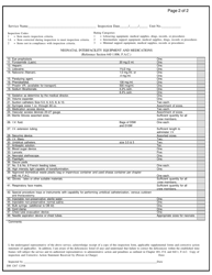 Form DH1267 Neonatal Interfacility Vehicle Inspection Form - Emergency Medical Services - Florida, Page 2