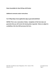 Form DGS OAH16 Regional Center Request to Set Lanterman Fair Hearing/Mediation - California, Page 4