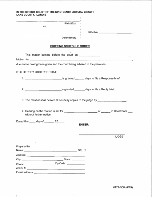 Form 171-508  Printable Pdf