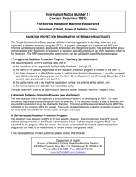Document preview: Radiation Protection Program for Veterinary Registrants - Florida