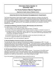 Document preview: Radiation Protection Program for Mammography Registrants - Florida
