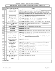 Hdr Remote Afterloader License Application Checklist - Florida, Page 2