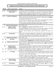 Supplement A Portable Gauge License Application Checklist - Florida, Page 2