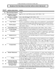 Supplement A Portable Gauge License Application Checklist - Florida, Page 3