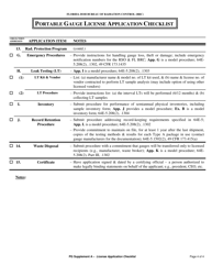 Supplement A Portable Gauge License Application Checklist - Florida, Page 4