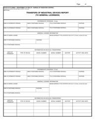 Transfers of Industrial Devices Report (To General Licensees) - Florida, Page 2