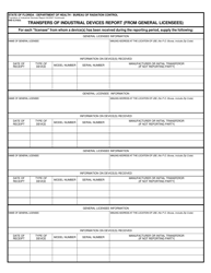 Transfers of Industrial Devices Report (To General Licensees) - Florida, Page 4