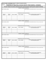 Transfers of Industrial Devices Report (To General Licensees) - Florida, Page 5